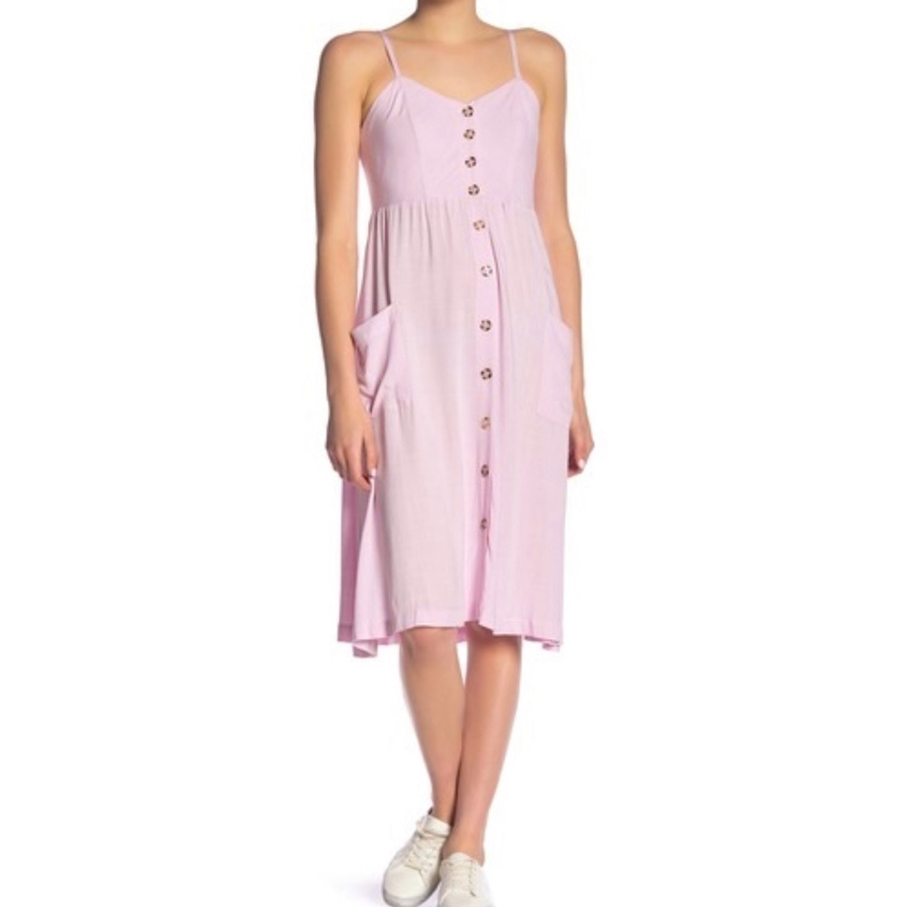 Good look Gem Pink Button Up Spaghetti straps NWT